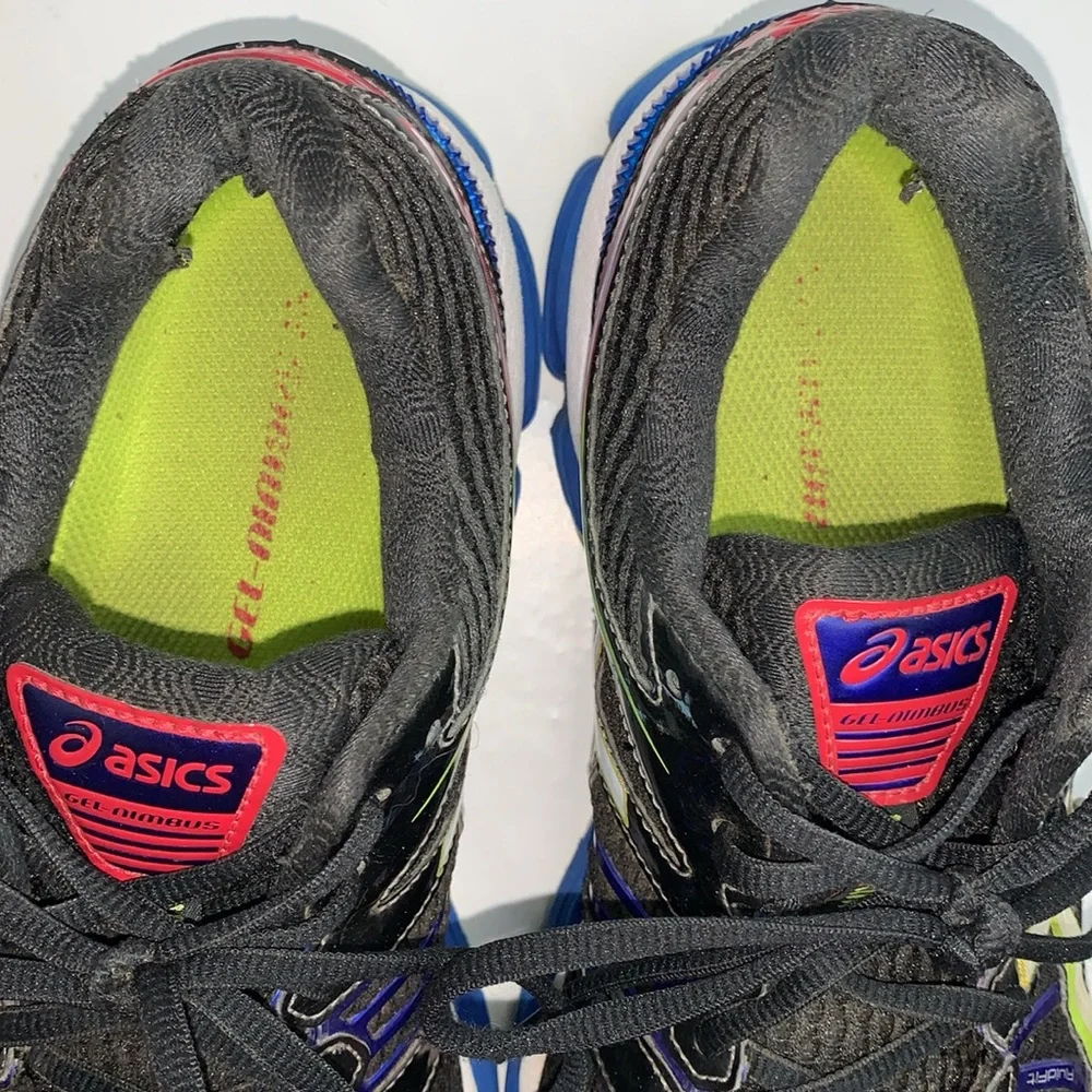 ASICS Black and Blue Athletic Shoes GEL Nimbus 15 FluidFit - Picture 11 of 15